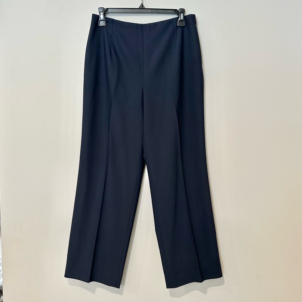 Talbots Petites Navy Wool Blend Dress Pants Size 8P Made in Japan Italian Fabric